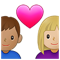 Couple with Heart- Woman- Man- Medium-Light Skin Tone- Medium Skin Tone emoji on Samsung